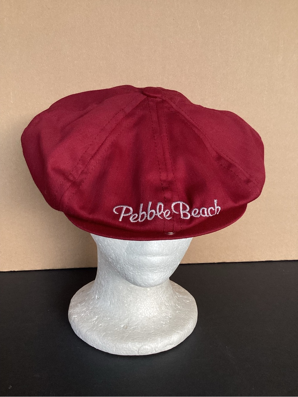 Vintage Cali-fame Pebble Beach Golf SnapBack Newsboy Cabbie Hat Made in USA